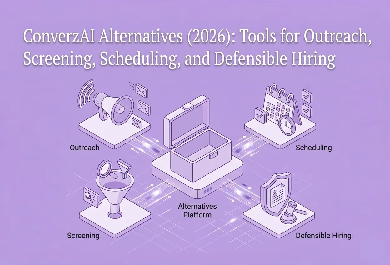 ConverzAI Alternatives (2026): Tools for Outreach, Screening, Scheduling, and Defensible Hiring