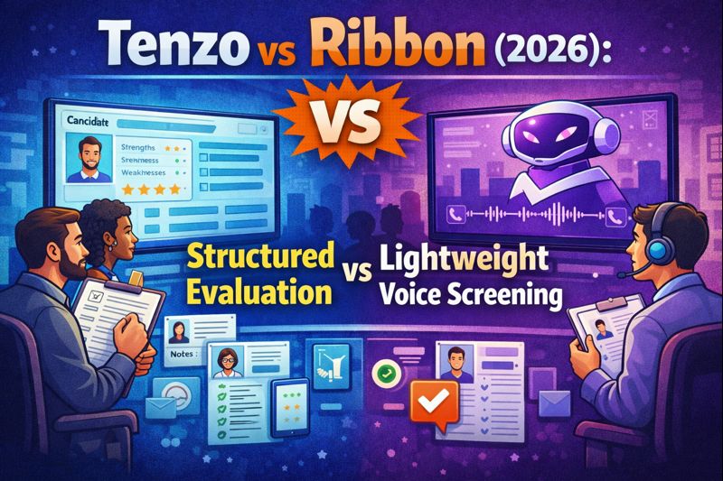 Tenzo vs Ribbon (2026): Structured Evaluation vs Lightweight Voice Screening